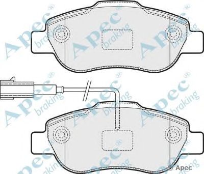 APEC BRAKING pad1612 -  Комплект тормозных колодок, дисковый тормоз